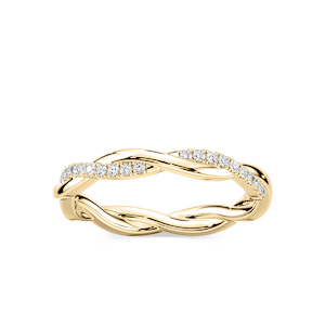 Valentina 1/8 ctw Round Lab Grown Diamond Twist Wedding Band