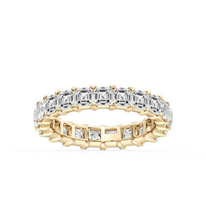 Ocean Asscher Lab Grown Diamond Shared V-Prong Eternity Band