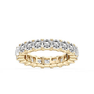 Ocean Asscher Lab Grown Diamond Shared V-Prong Eternity Band