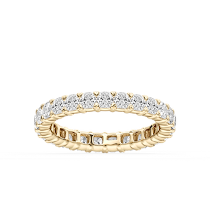 Ocean Cushion Lab Grown Diamond Shared V-Prong Eternity Band