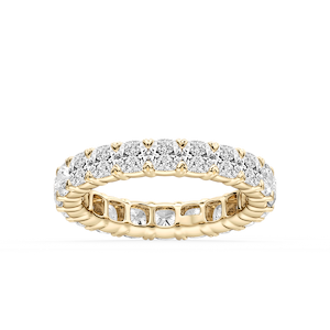 Ocean Cushion Lab Grown Diamond Shared V-Prong Eternity Band
