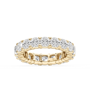 Ocean Cushion Lab Grown Diamond Shared V-Prong Eternity Band