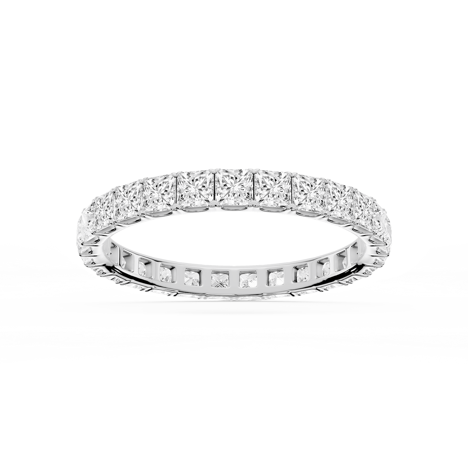 Nicole Princess Lab Grown Diamond Shared Prong Eternity Band