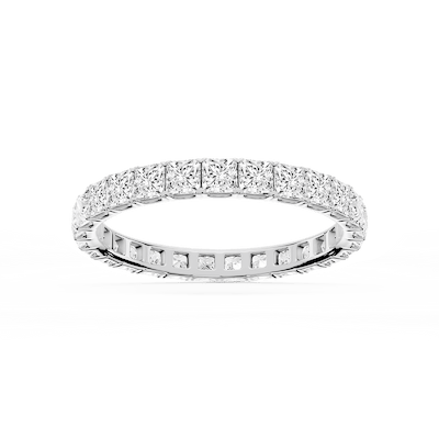 Nicole Princess Lab Grown Diamond Shared Prong Eternity Band