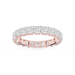 Nicole Princess Lab Grown Diamond Shared Prong Eternity Band