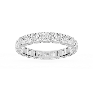 Nicole Princess Lab Grown Diamond Shared Prong Eternity Band