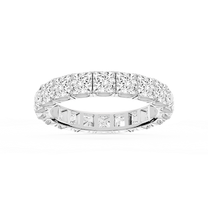 Nicole Princess Lab Grown Diamond Shared Prong Eternity Band