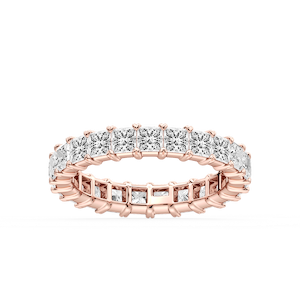 Ocean Princess Lab Grown Diamond Shared V-Prong Eternity Band