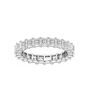 Ocean Princess Lab Grown Diamond Shared V-Prong Eternity Band