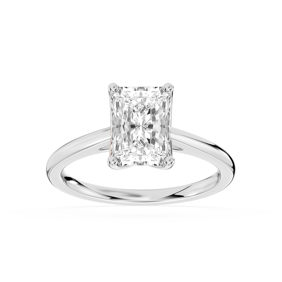Odessa 1 ½ ctw Radiant Lab Grown Diamond Flower Petal Solitaire Engagement Ring
