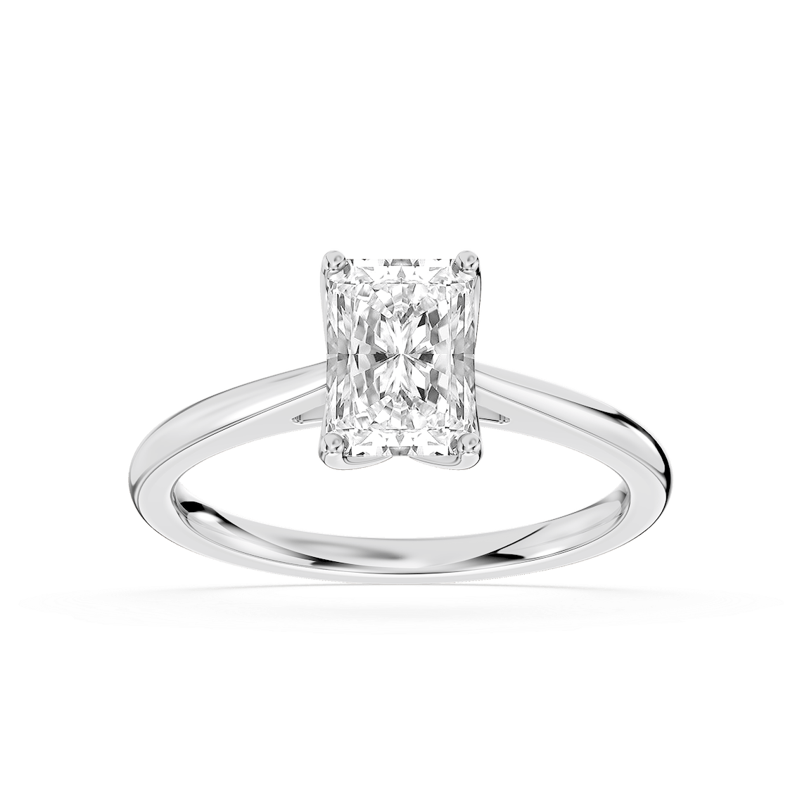 Odessa 1 ctw Radiant Lab Grown Diamond Flower Petal Solitaire Engagement Ring
