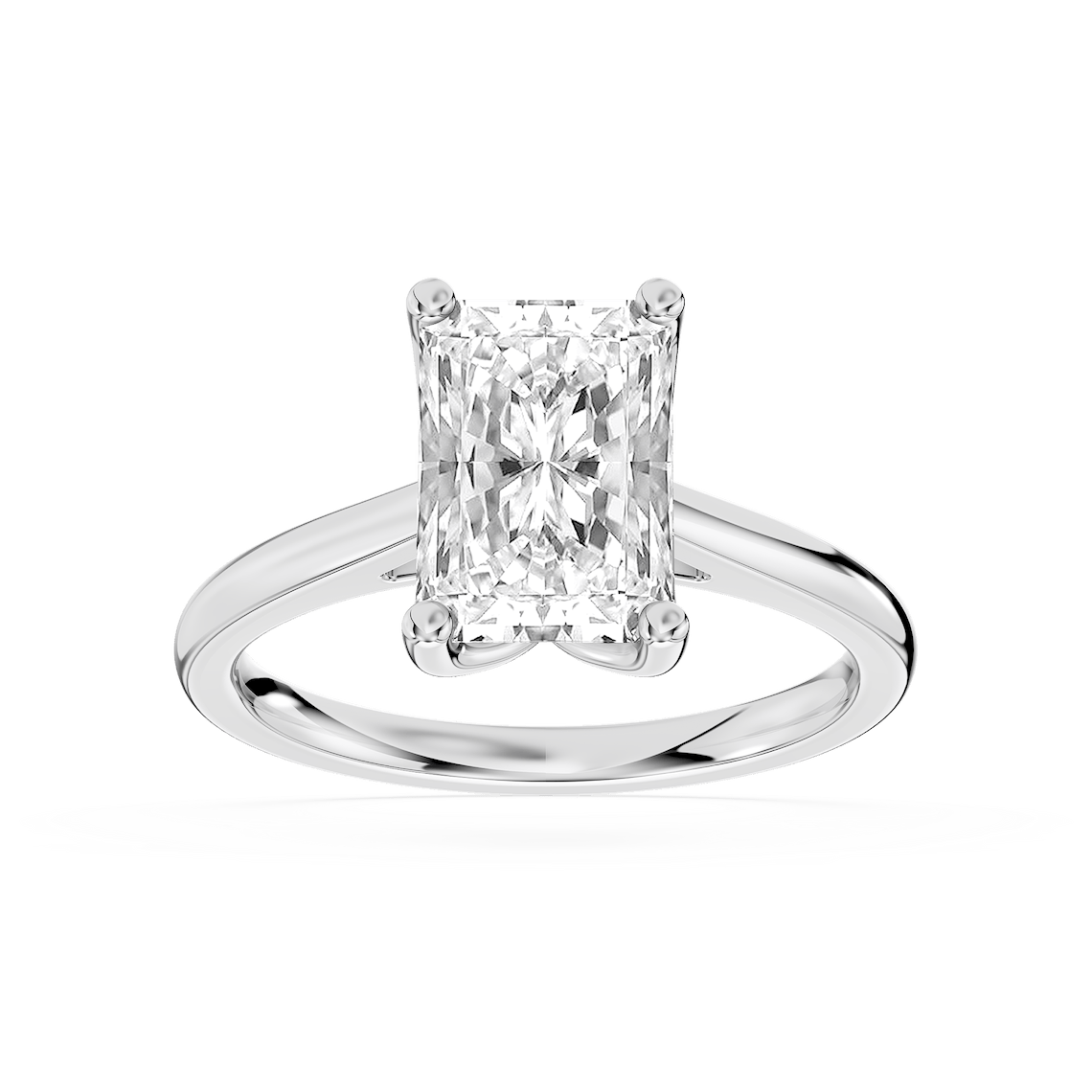 Odessa 2 ctw Radiant Lab Grown Diamond Flower Petal Solitaire Engagement Ring