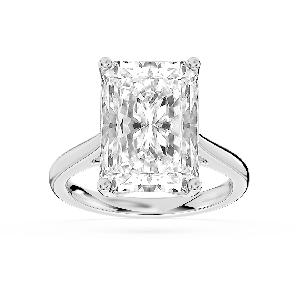 Odessa 6 ctw Radiant Lab Grown Diamond Flower Petal Solitaire Engagement Ring