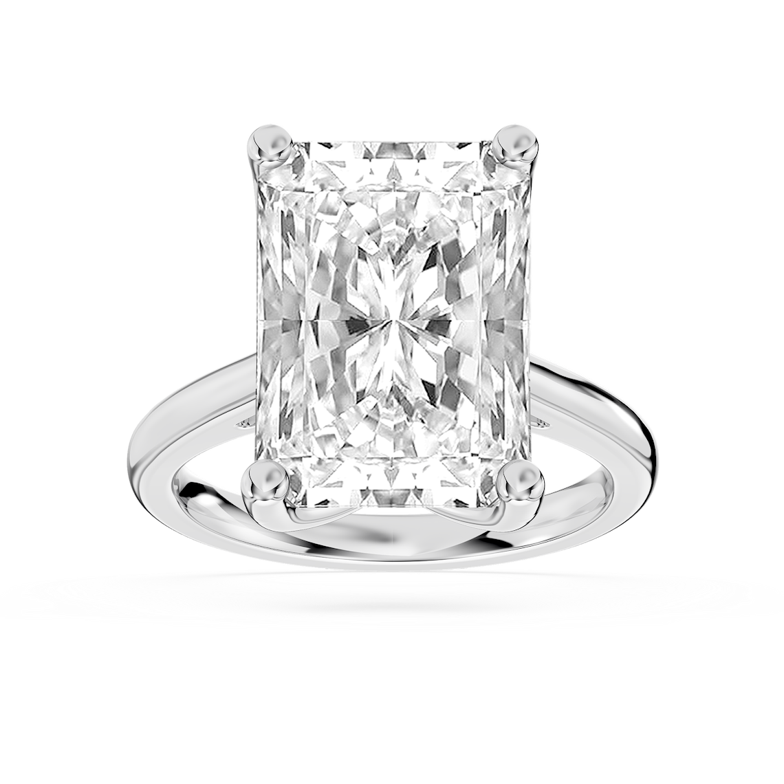 Odessa 7 ctw Radiant Lab Grown Diamond Flower Petal Solitaire Engagement Ring
