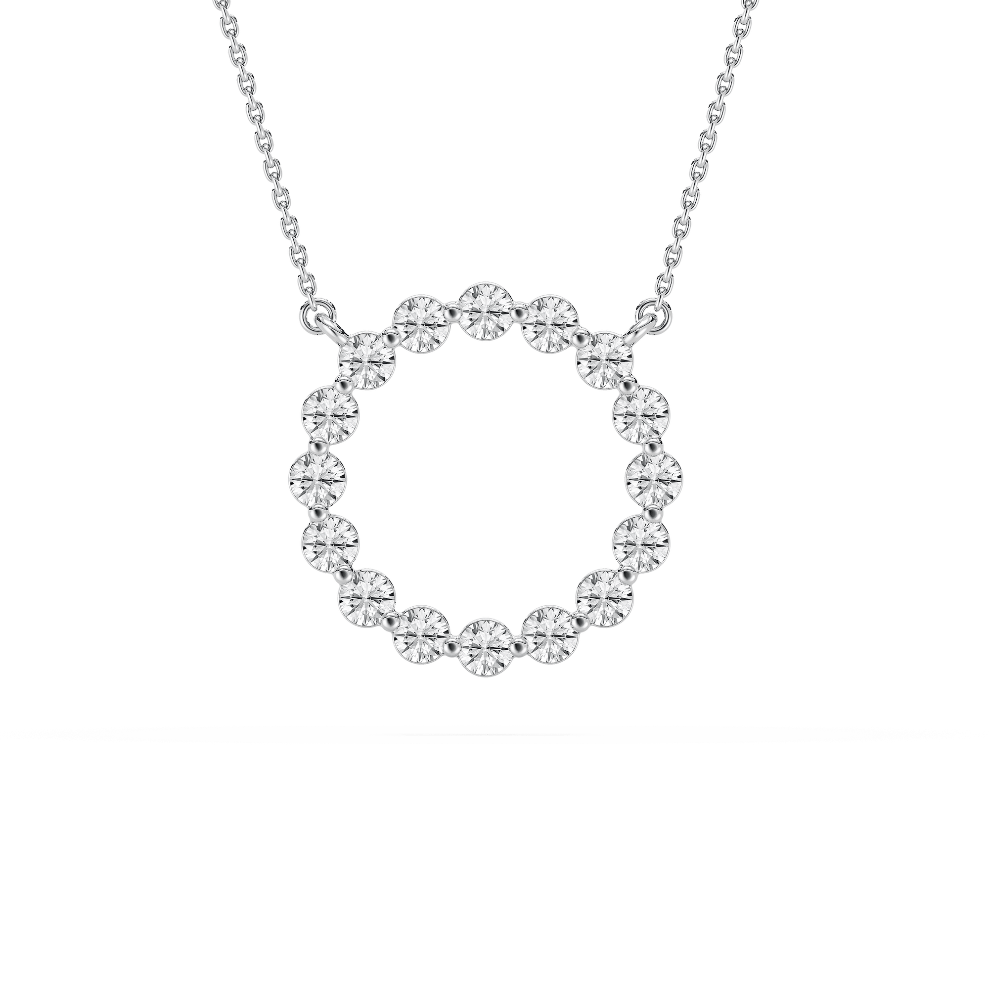 Open Circle Necklace in Rose Gold