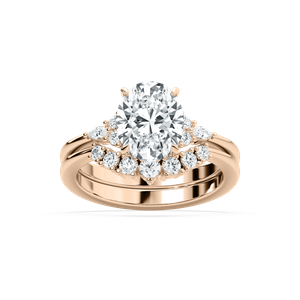 Talia 2 ⅞ ctw Oval Lab Grown Diamond Accented Wedding Set