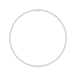 20 ctw Oval Lab Grown Diamond East West Tennis Necklace - 18 Inches
