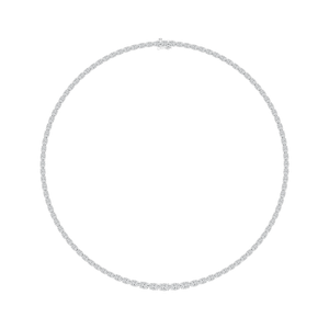 20 ctw Oval Lab Grown Diamond East West Tennis Necklace - 18 Inches