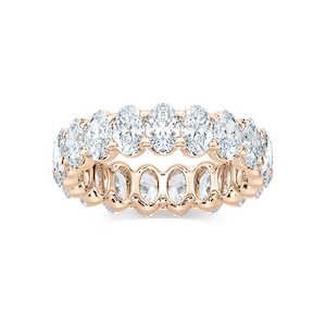 Ocean Oval Lab Grown Diamond Shared Prong Eternity Band