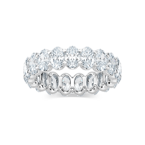 Ocean Oval Lab Grown Diamond Shared Prong Eternity Band