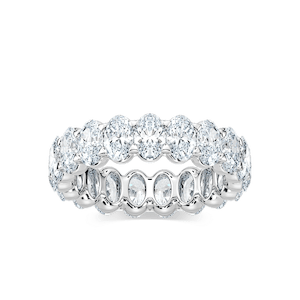 Ocean Oval Lab Grown Diamond Shared Prong Eternity Band