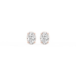 Oval Lab Grown Diamond Classic Four Prong Stud Earrings