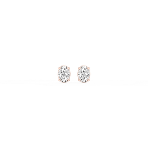 Oval Lab Grown Diamond Classic Four Prong Stud Earrings