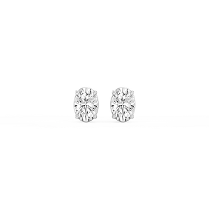 Oval Lab Grown Diamond Classic Four Prong Stud Earrings