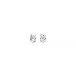 Oval Lab Grown Diamond Classic Four Prong Stud Earrings
