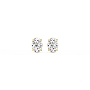 Oval Lab Grown Diamond Classic Four Prong Stud Earrings