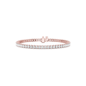 Oval Lab Grown Diamond Four Prong Tennis Bracelet - 7 Inches