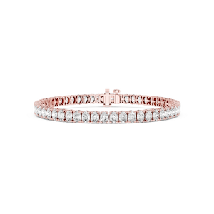Oval Lab Grown Diamond Four Prong Tennis Bracelet - 7 Inches