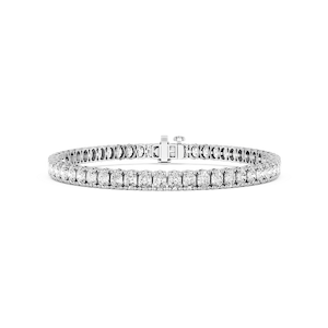 Oval Lab Grown Diamond Four Prong Tennis Bracelet - 7 Inches