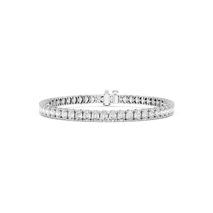 Oval Lab Grown Diamond Four Prong Tennis Bracelet - 7 Inches