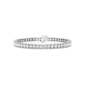 Oval Lab Grown Diamond Four Prong Tennis Bracelet - 7 Inches