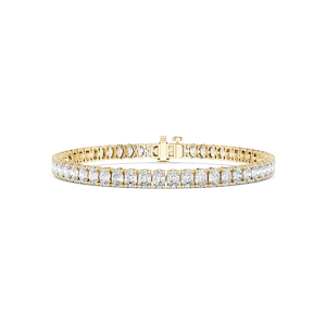 Oval Lab Grown Diamond Four Prong Tennis Bracelet - 7 Inches