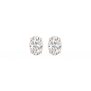 Oval Lab Grown Diamond Classic Four Prong Stud Earrings