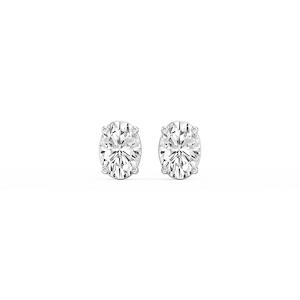 Oval Lab Grown Diamond Classic Four Prong Stud Earrings