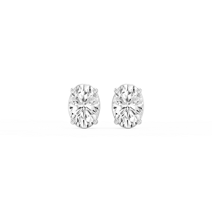 Oval Lab Grown Diamond Classic Four Prong Stud Earrings