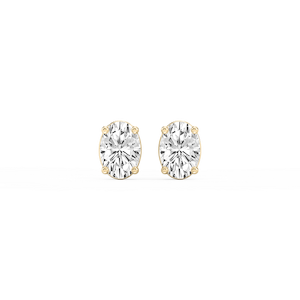 Oval Lab Grown Diamond Classic Four Prong Stud Earrings