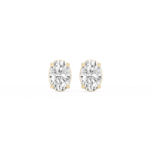 Oval Lab Grown Diamond Classic Four Prong Stud Earrings