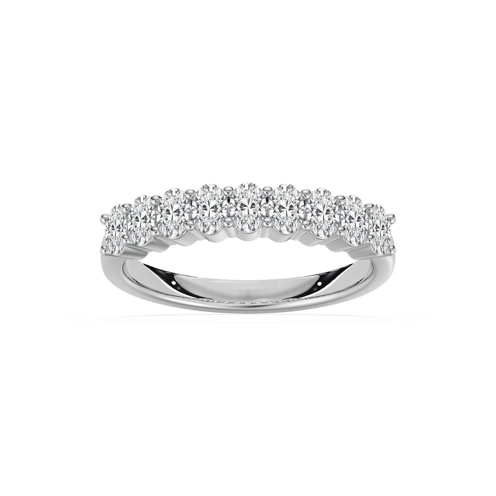 Oval Nine Stone Lab Grown Diamond Band in Rose Gold