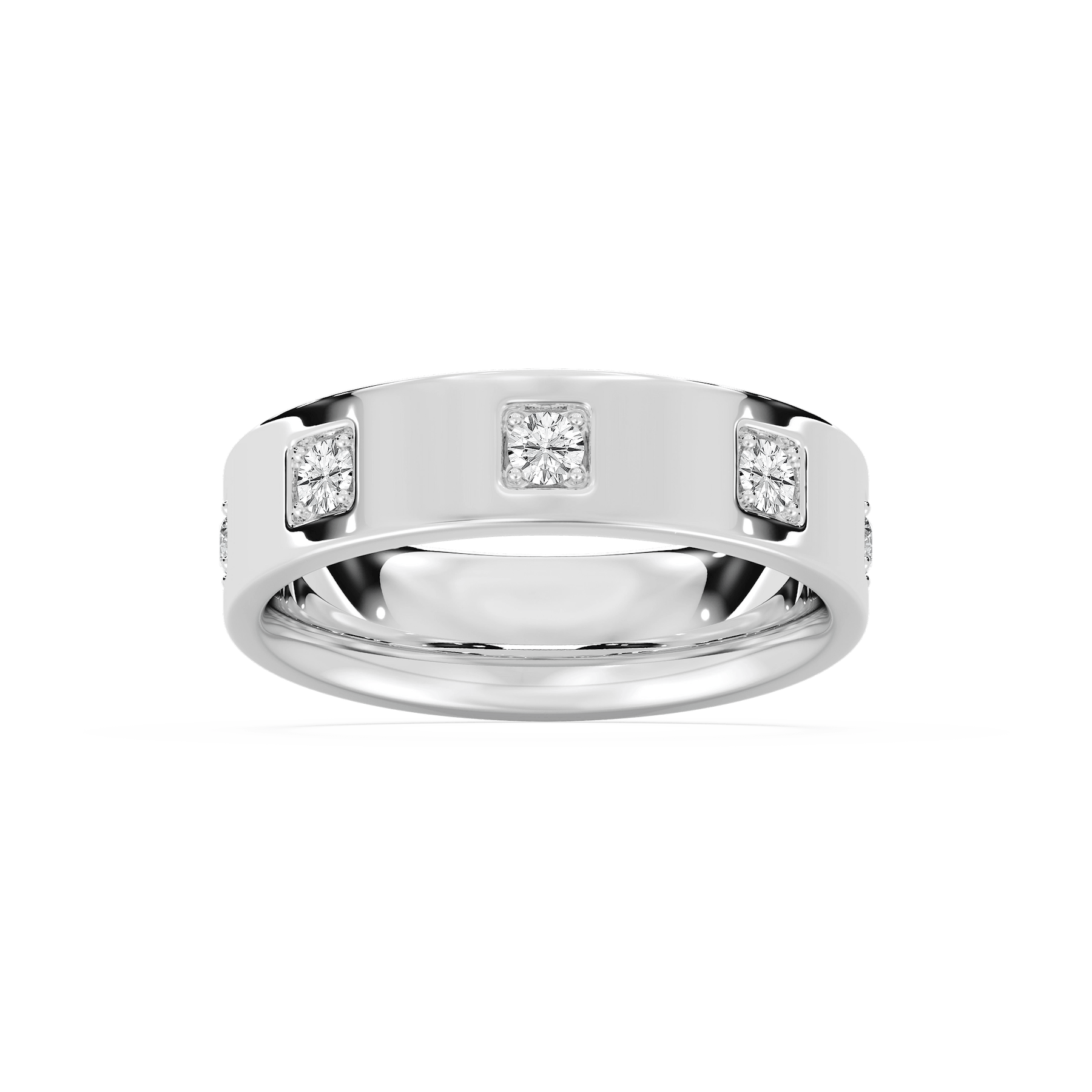 Owen Flat Edge Wider Band in Rose Gold