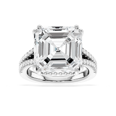Paisley 15 ctw Split Shank Side Stone Engagement Ring - Signature