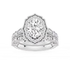 Paris Lab Grown Diamond Vintage Halo and Milgrain Wedding Set