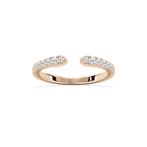 Aurelia 1/4 ctw Round Lab Grown Diamond Open Gap Graduated Stackable Band