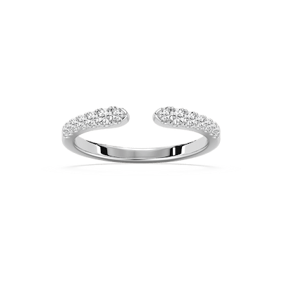 Aurelia 1/4 ctw Round Lab Grown Diamond Open Gap Graduated Stackable Band