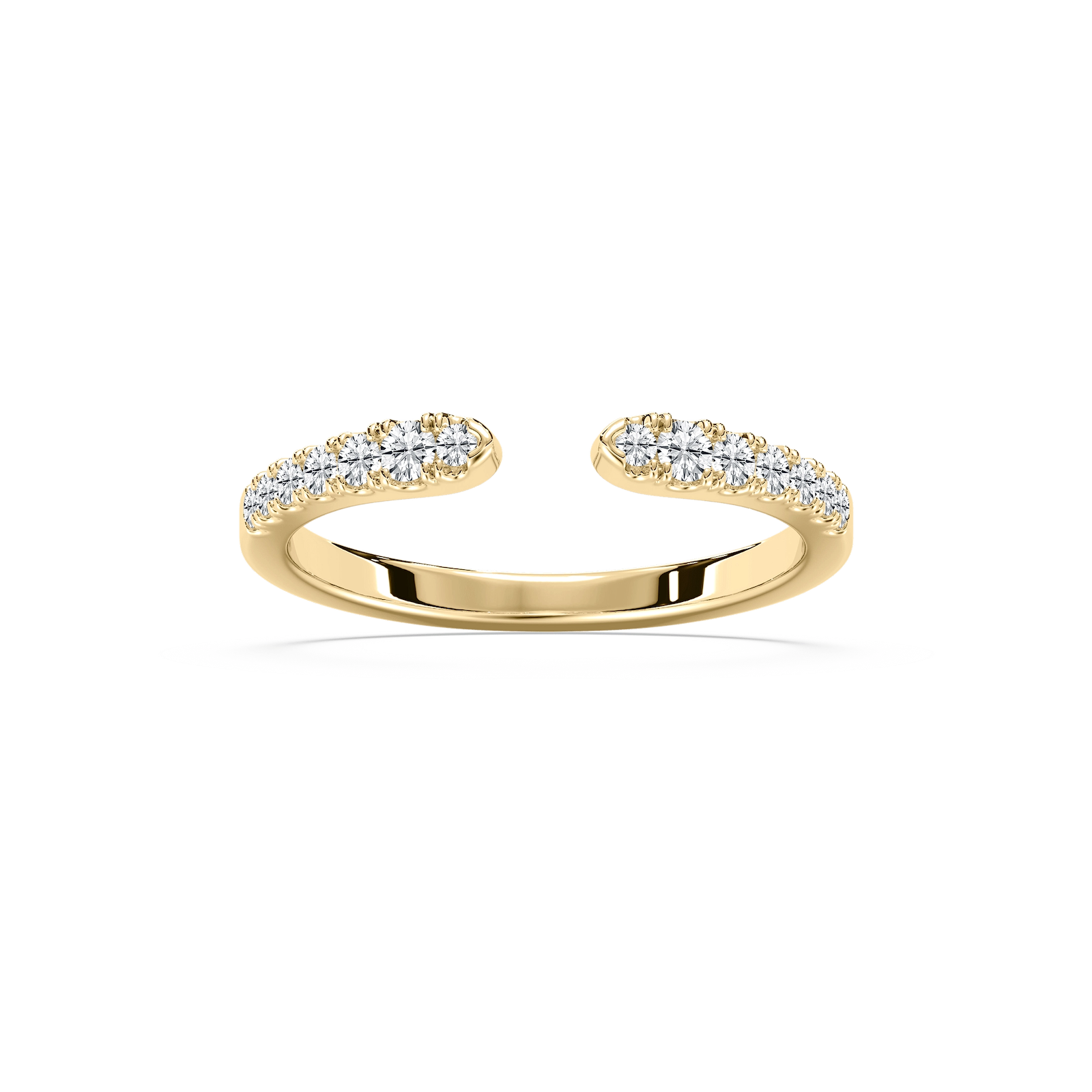 Aurelia 1/4 ctw Round Lab Grown Diamond Open Gap Graduated Stackable Band