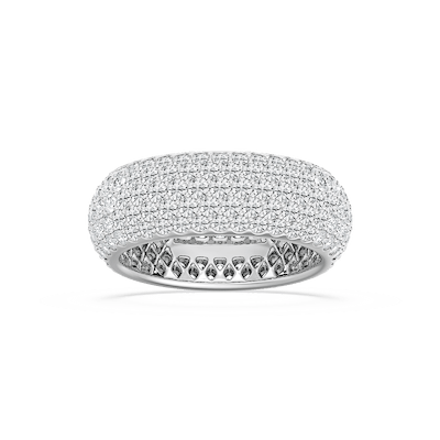 Freya 3 ⅕ ctw Round Lab Grown Diamond Domed Pave Eternity Band
