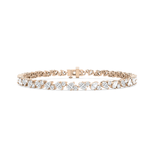 4 ¹⁄₃ ctw Round and Pear Lab Grown Diamond Duo Tennis Bracelet - 7 Inches